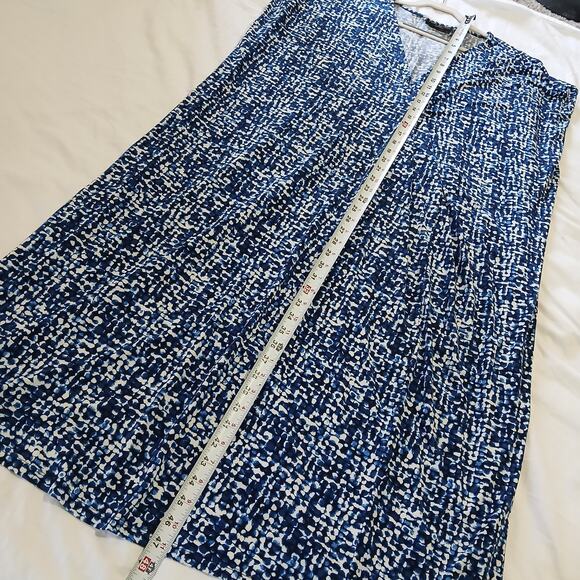 Lane Bryant 26/28 a line swing style blue multi-color geometric print sleeveless - Picture 7 of 11